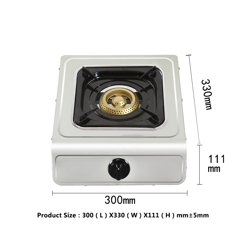 single gas burner with stainless steel 